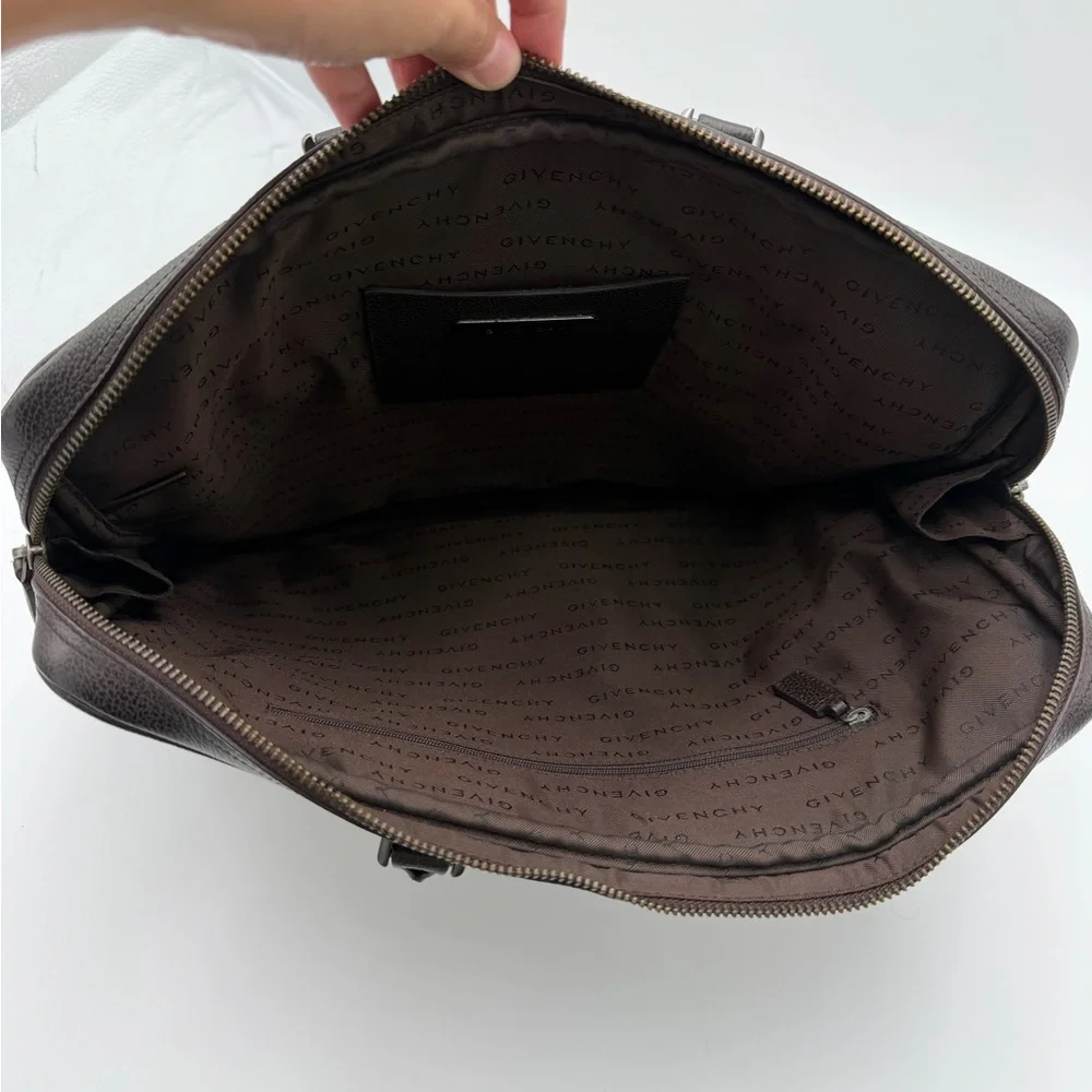 Givenchy brown polyester business bag
